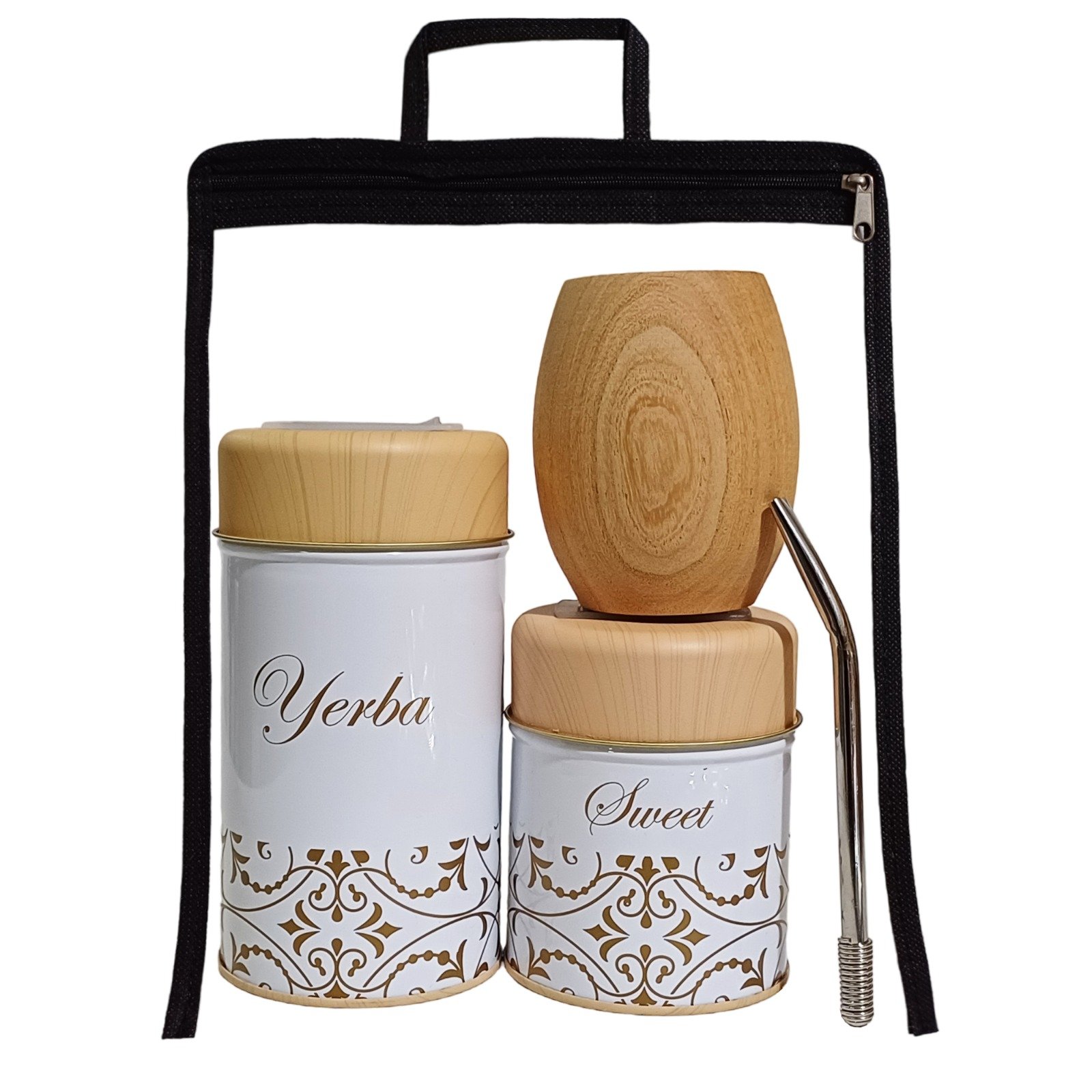 SET DE MATE-BOLSA DE CRISTAL C/LATAS- SET403MD