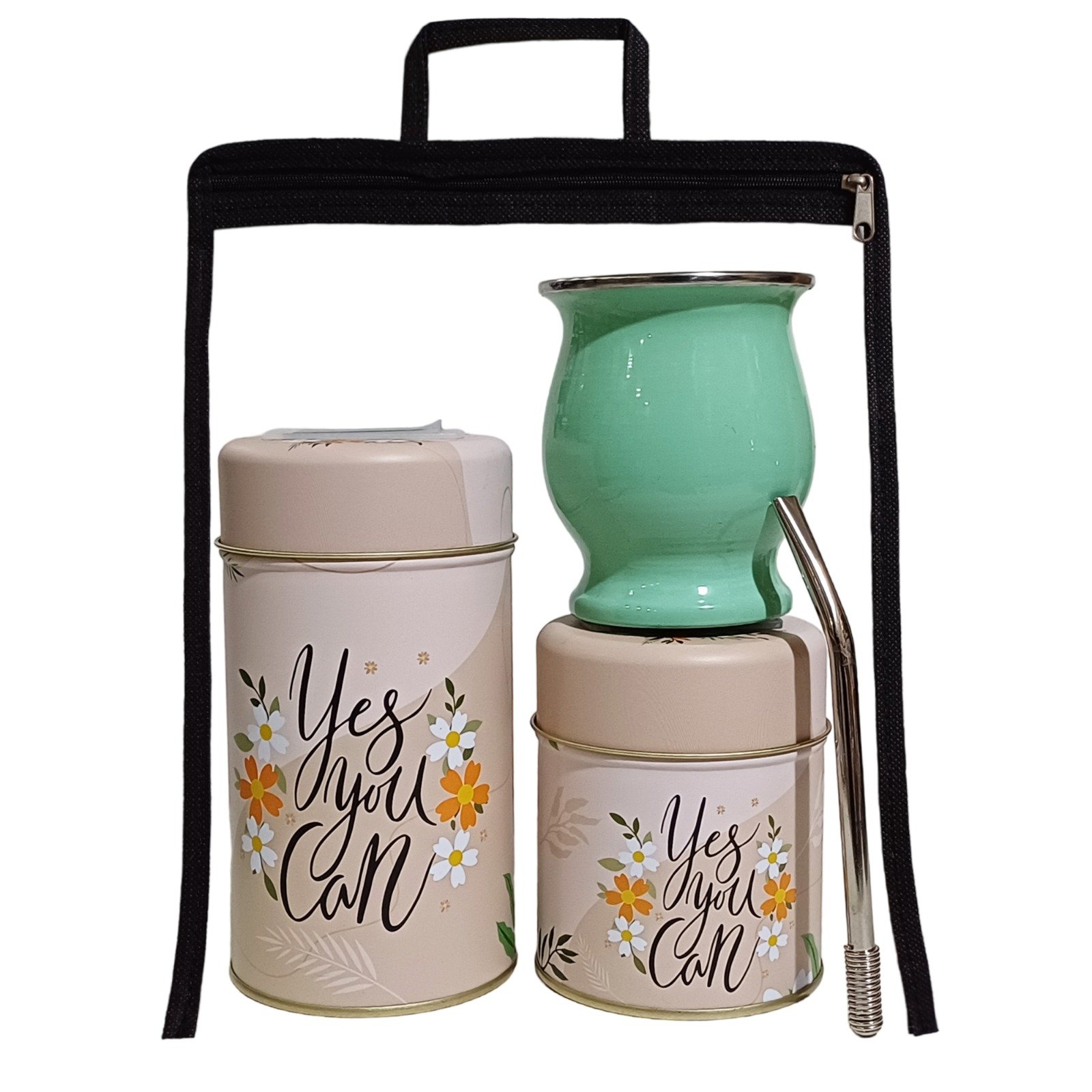 SET DE MATE- BOLSA DE CRISTAL C/LATAS-SET403RT