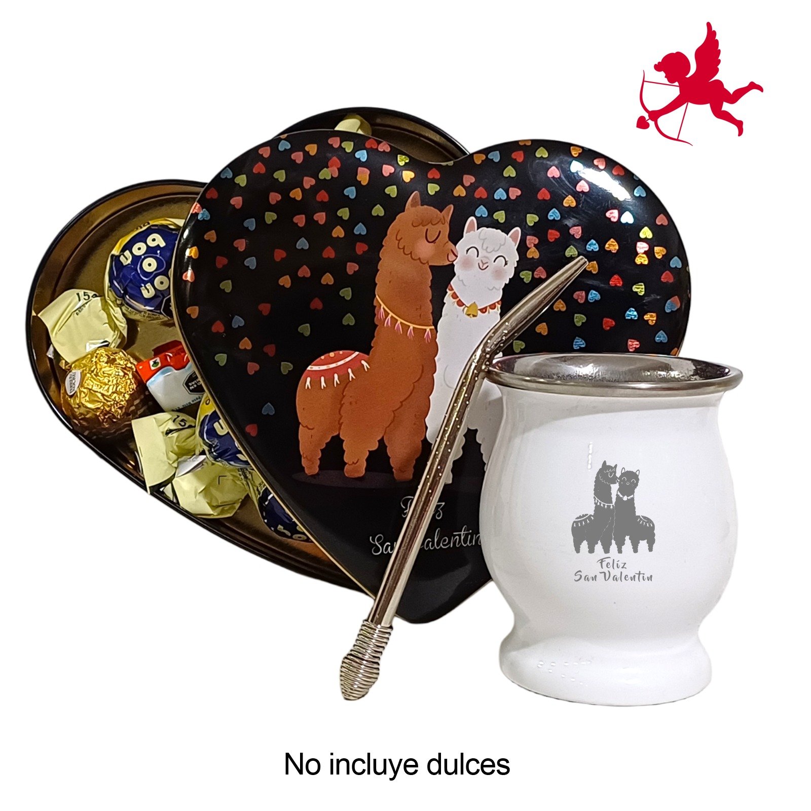 SET DE MATE-SAN VALENTIN-CORAZÓN-MATE TÉRMICO+BOM-COM016