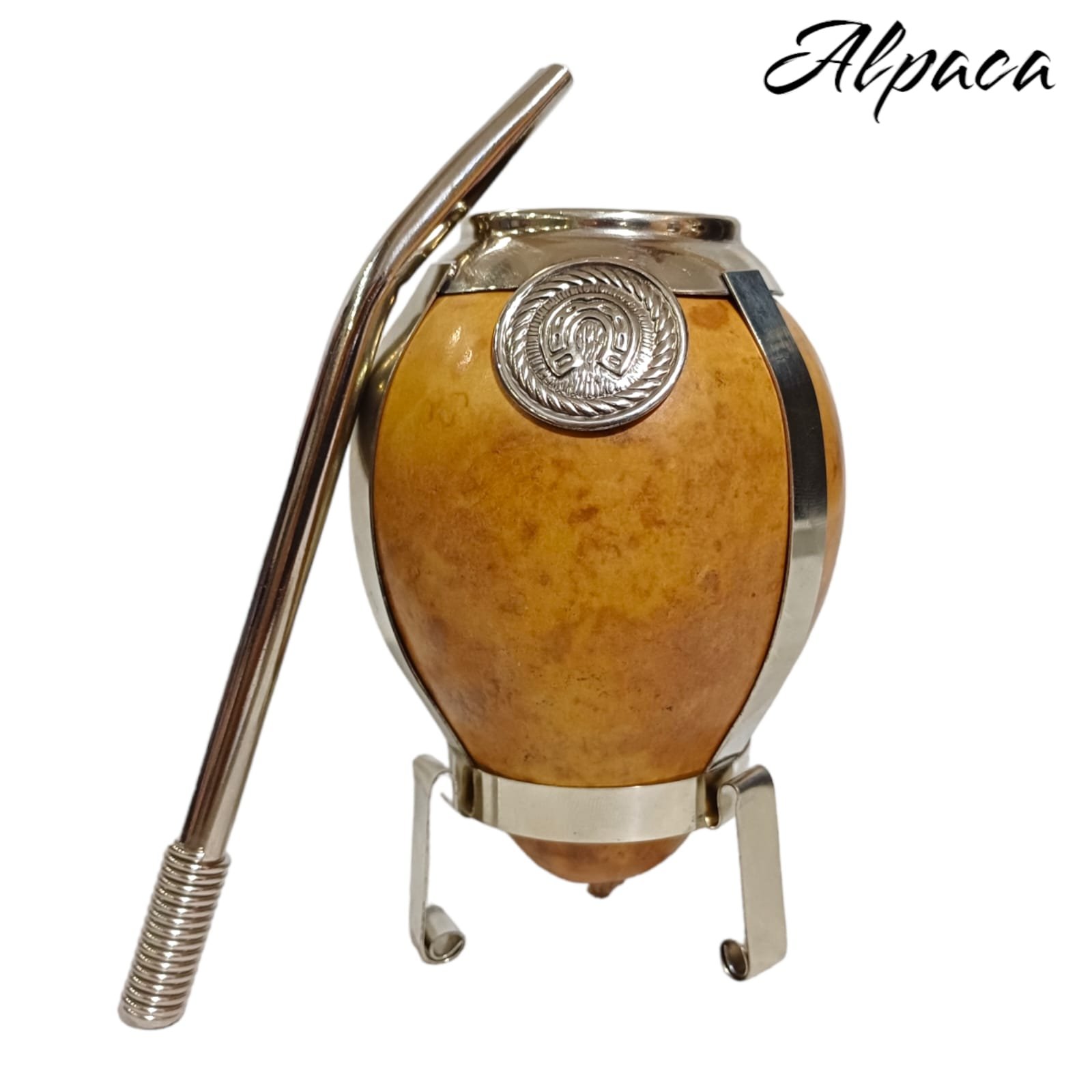 SET DE MATE-CALABAZA C/ALPACA -SET028M - Imagen 2