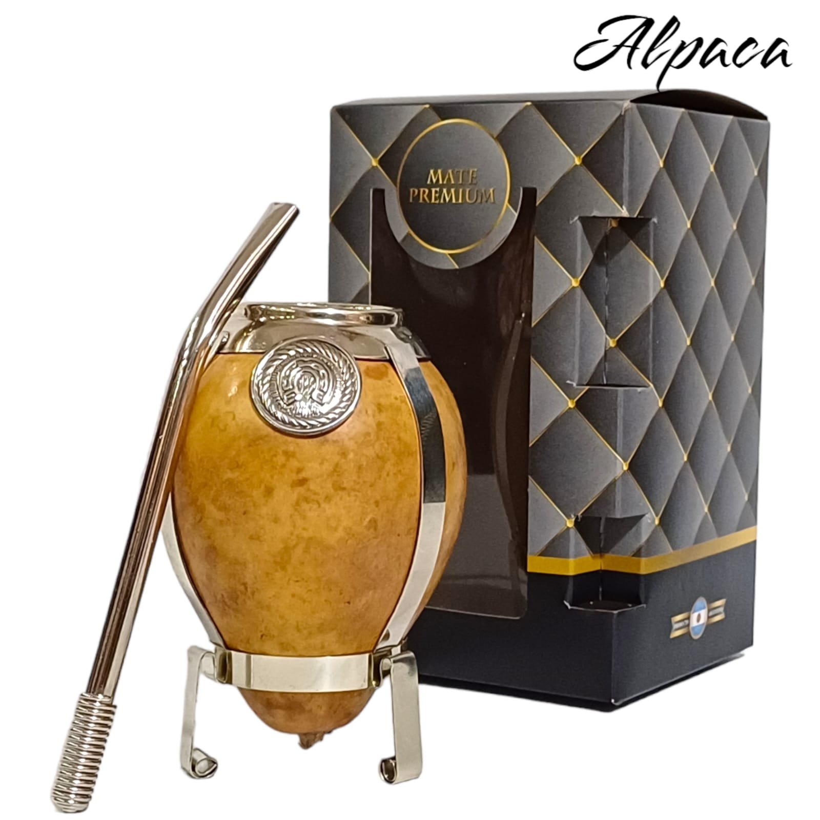 SET DE MATE-CALABAZA C/ALPACA -SET028M