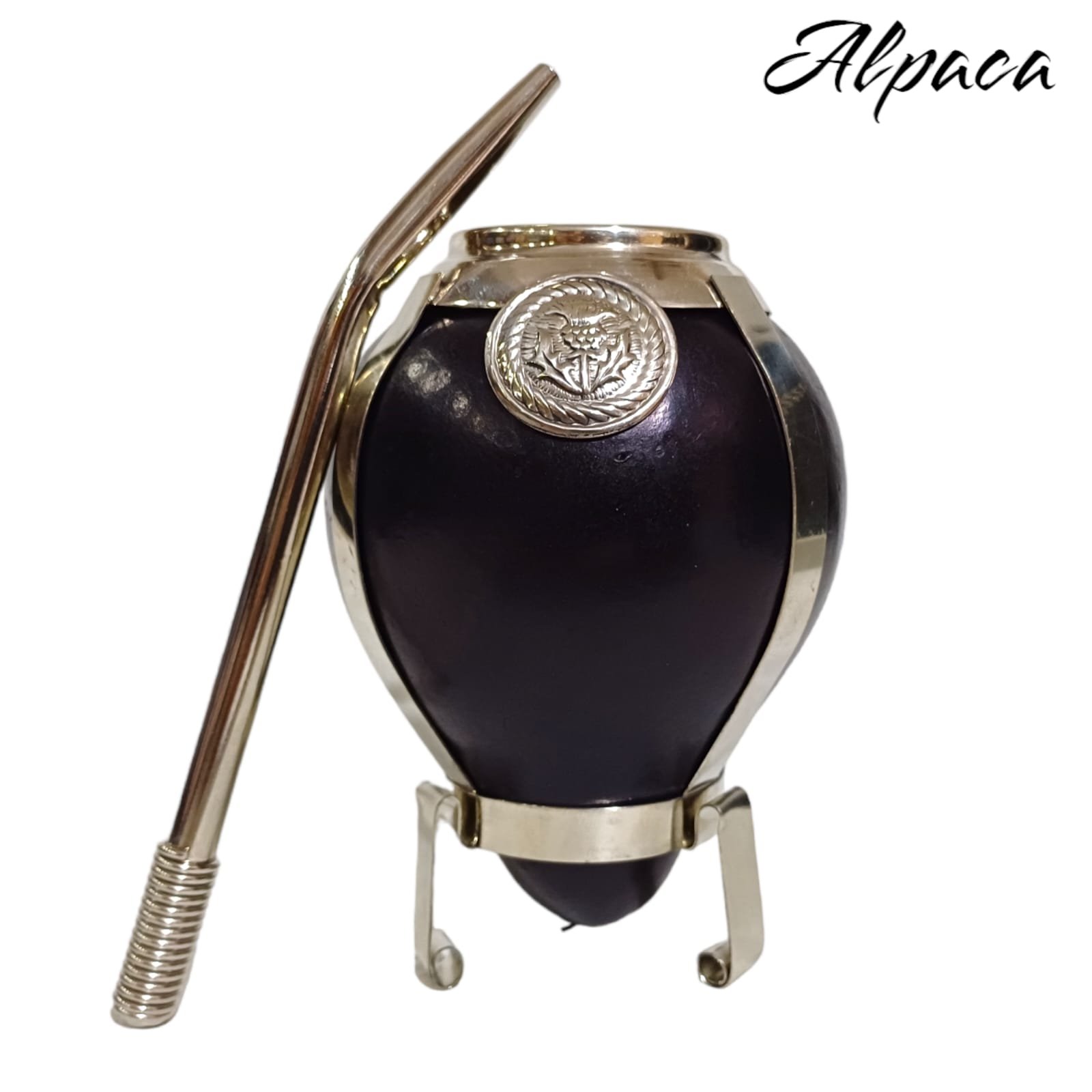 SET DE MATE-CALABAZA C/ALPACA -SET028N - Imagen 2