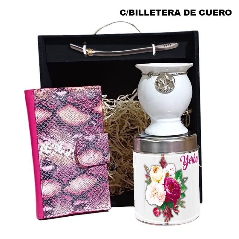 Set de Mate Cerámica Billetera de Cuero – Raíces Criollas