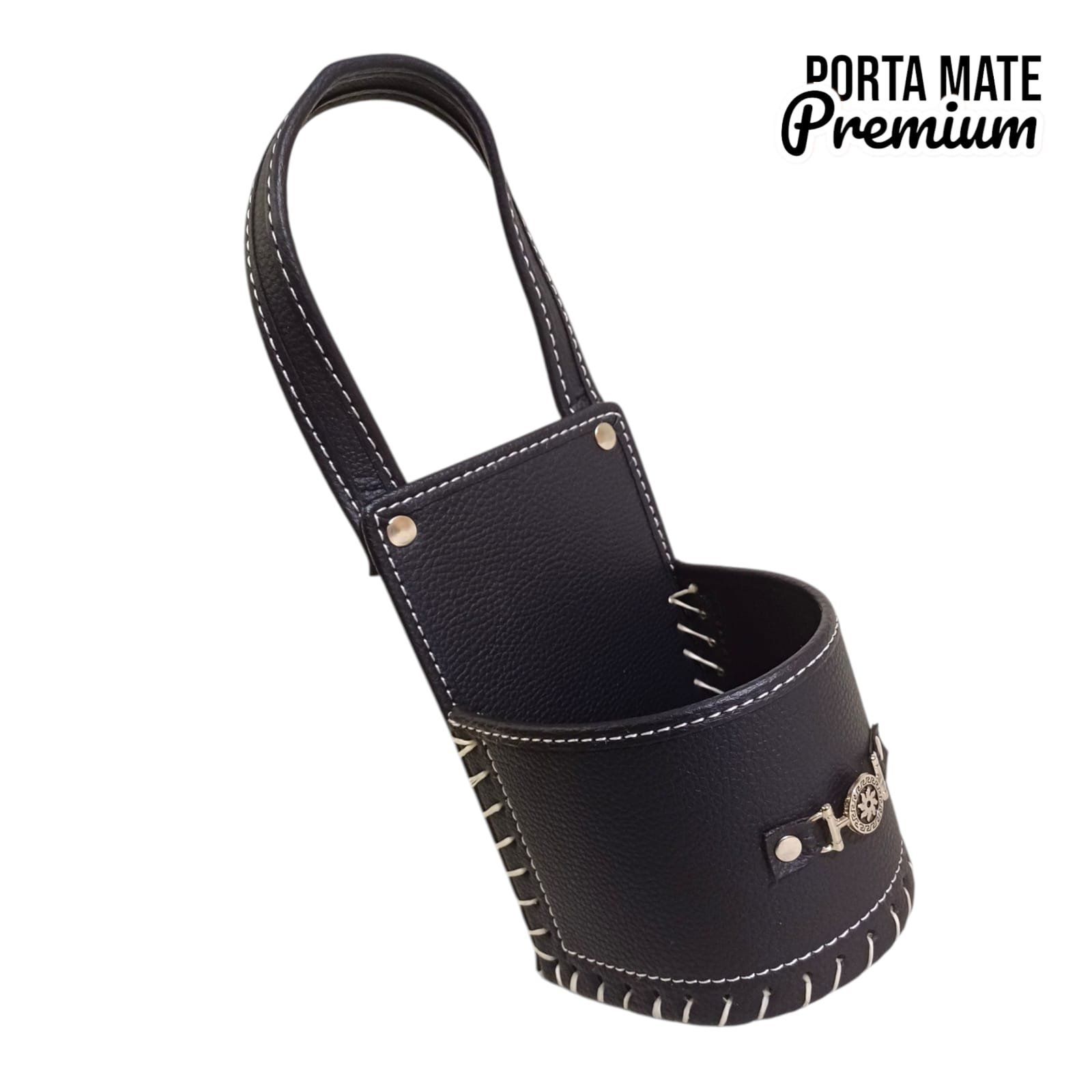 PORTA MATE GRANDE DE ECOCUERO CON HEBILLA METALICA REFORZADO BAG008G - Imagen 4
