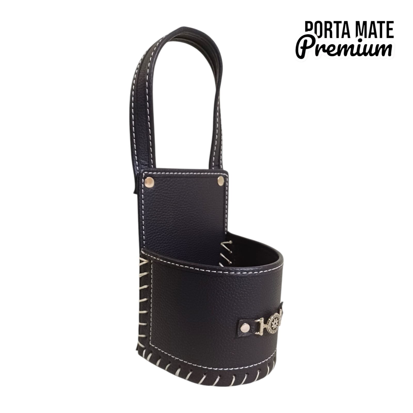 PORTA MATE GRANDE DE ECOCUERO CON HEBILLA METALICA REFORZADO BAG008G - Imagen 5