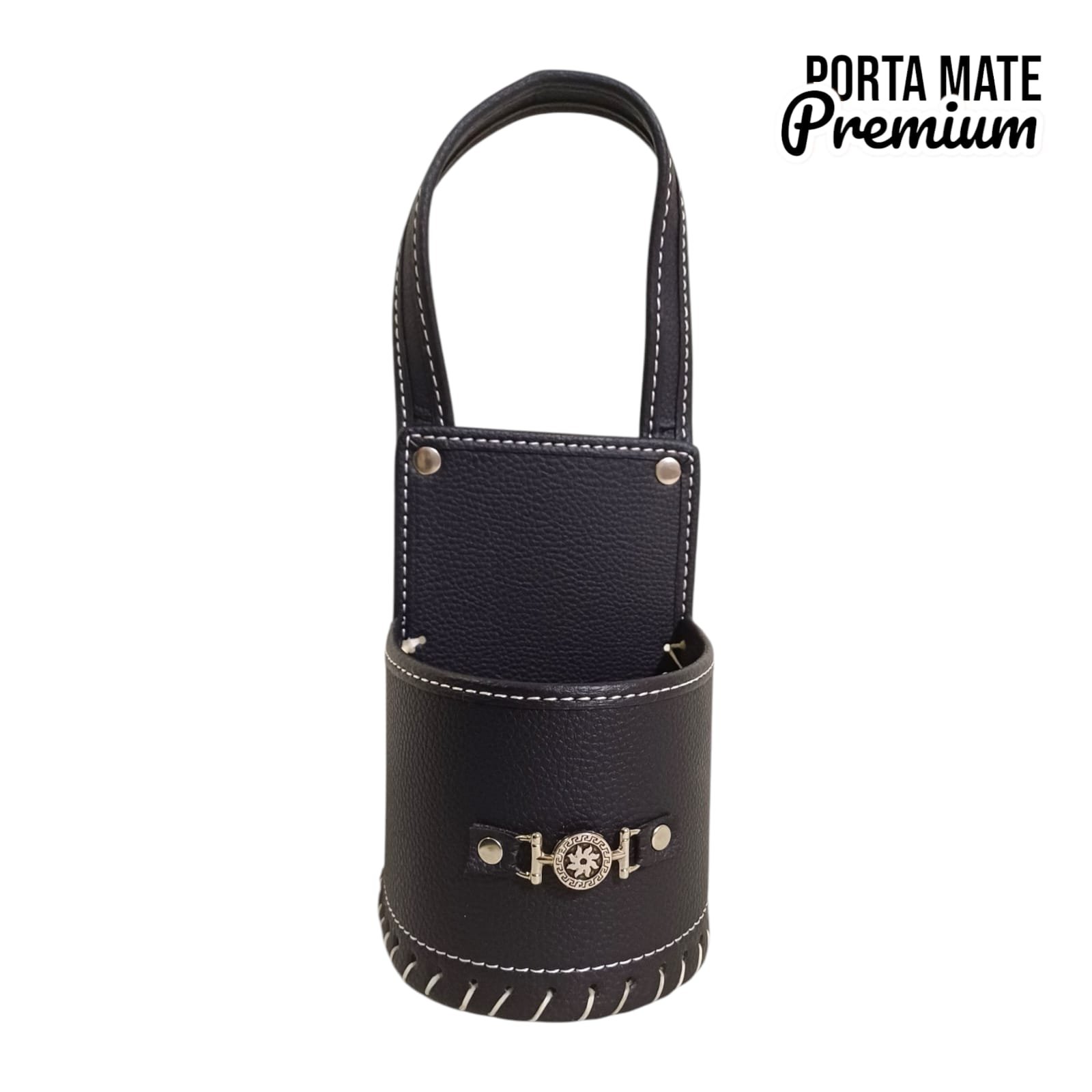 PORTA MATE GRANDE DE ECOCUERO CON HEBILLA METALICA REFORZADO BAG008G - Imagen 2