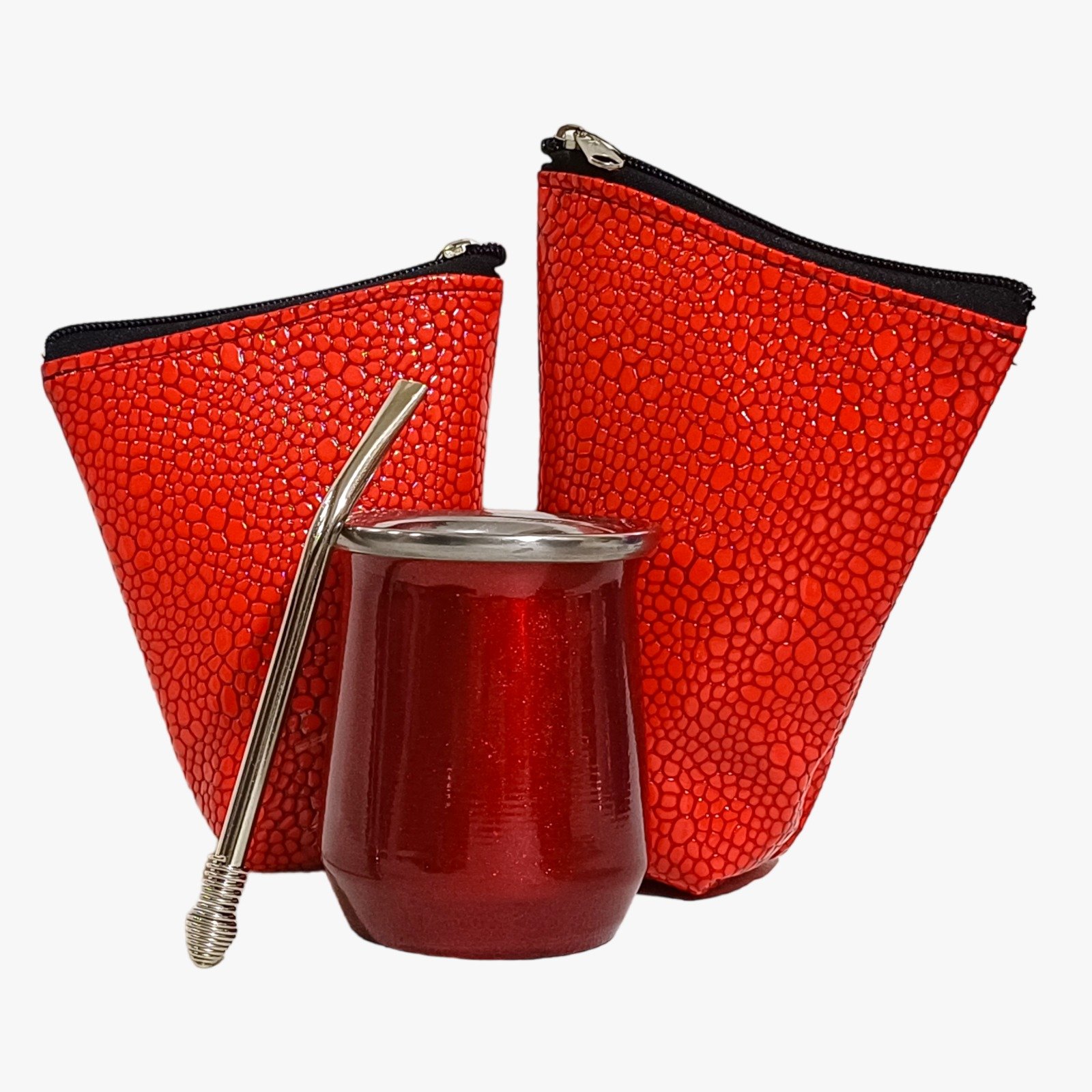SET DE MATE- YERBERA AZUCARERA + MATE DE ACERO TERMICO CON BOMBILLA -  SET627EBX