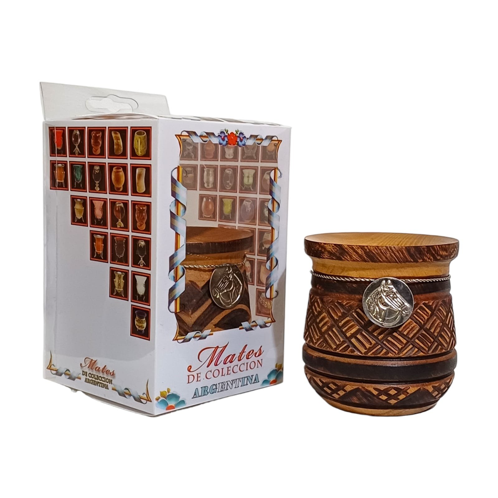 SET DE MATE ALGARROBO CON DIJE DE ALPACA - MAT669BALP
