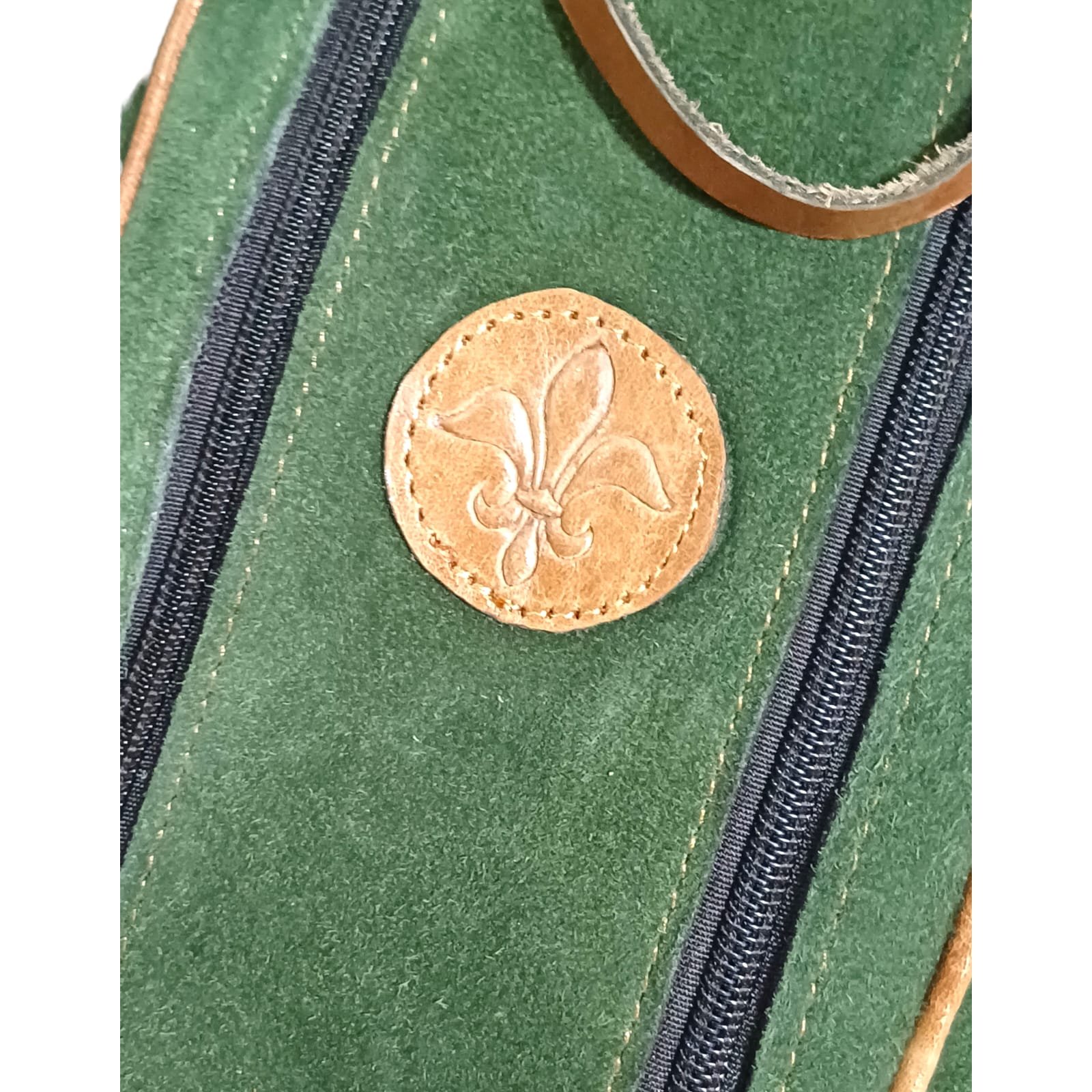 BOLSO MATERO DE CUERO GAMUZADO CON MANIJA TER124 - Imagen 5