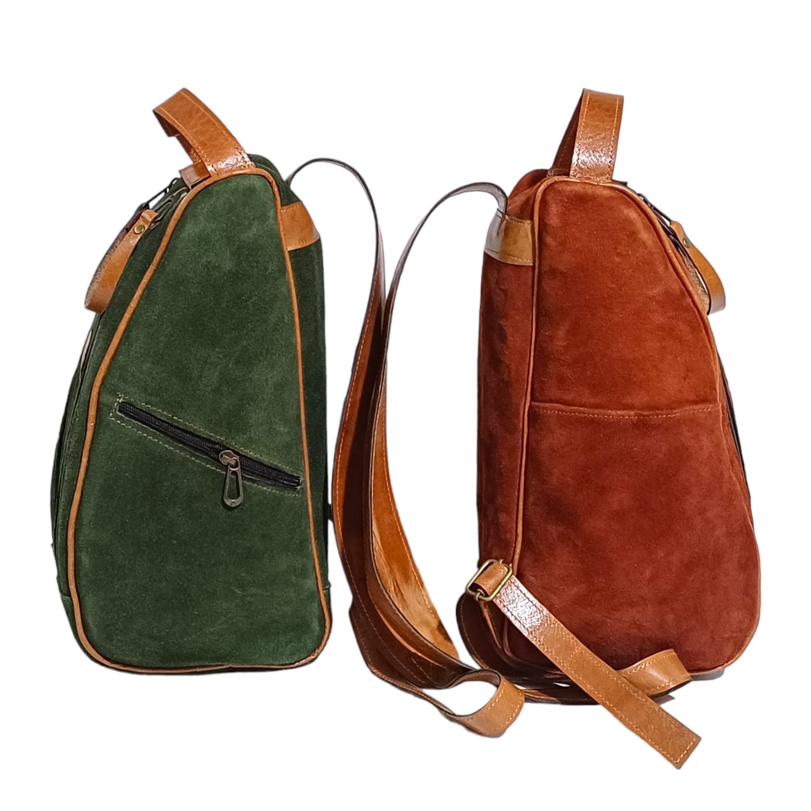 BOLSO MATERO DE CUERO GAMUZADO CON MANIJA TER124 - Imagen 8
