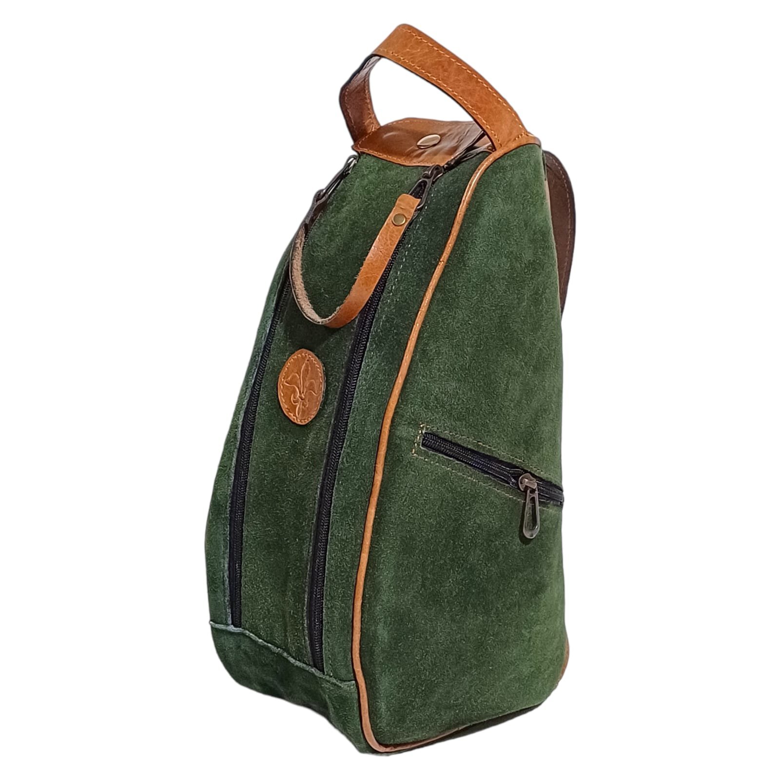 BOLSO MATERO DE CUERO GAMUZADO CON MANIJA TER124 - Imagen 11