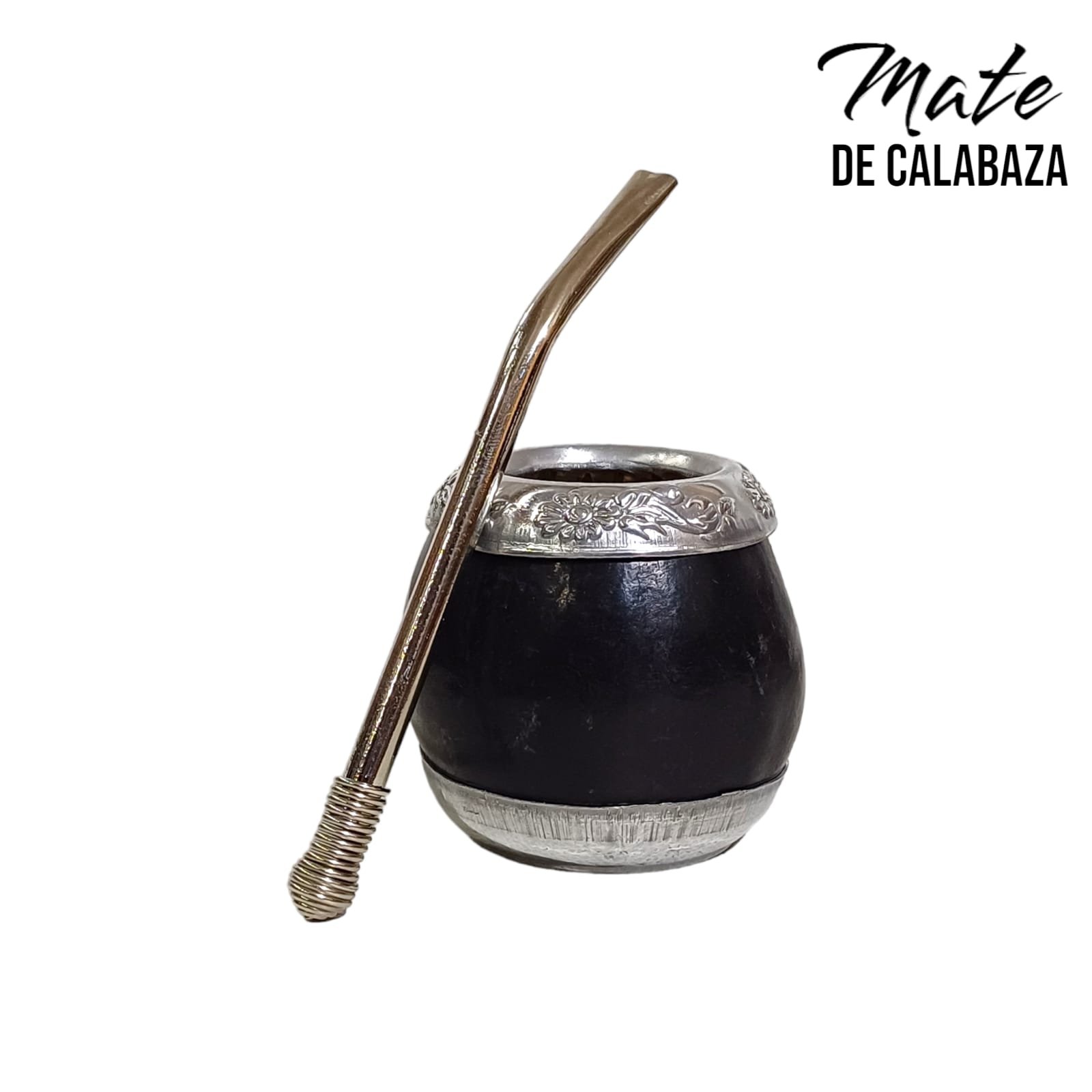 SET DE MATE CALABAZA CON CAJA Y BOMBILLA SET008C - Imagen 2