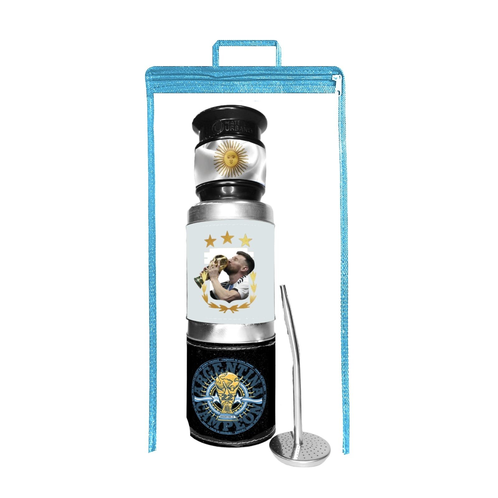 SET DE MATE- YERBERA/AZUCARERA+MATE+BOLSA DE CRISTAL -SET906ARD