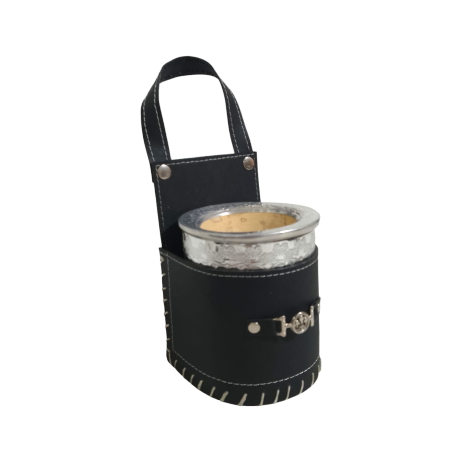 SET DE MATE Y PORTA MATE DE ECOCUERO GRANDE BAG002I - Imagen 2