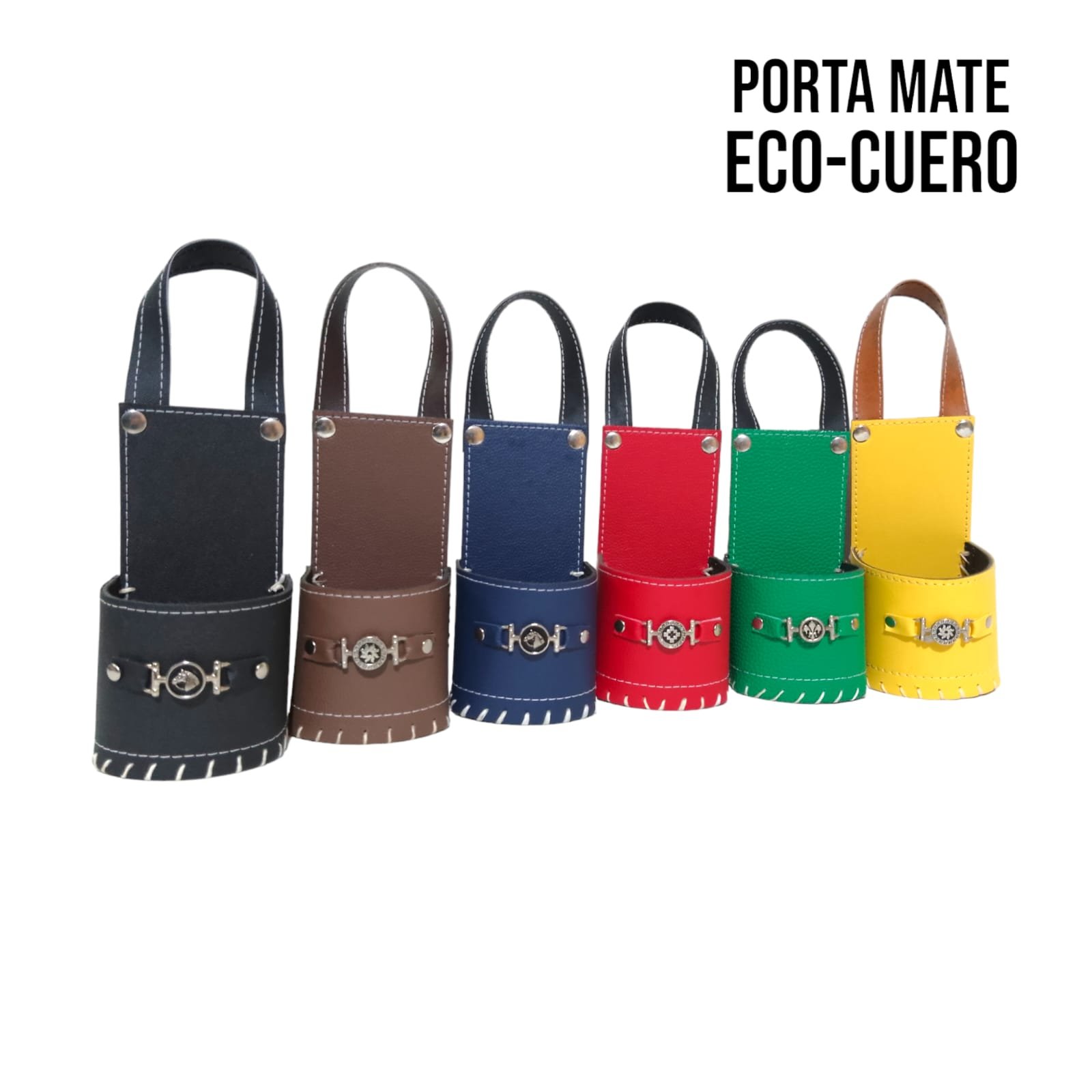 PORTA MATE DE ECOCUERO CHICO CON DIJE BAG002DC - Imagen 2