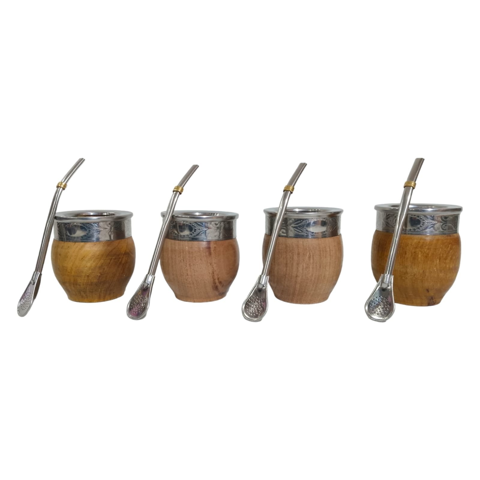 SET DE MATE IMPERIAL DE MADERA CON VIROLA DE ACERO COM034 - Imagen 4
