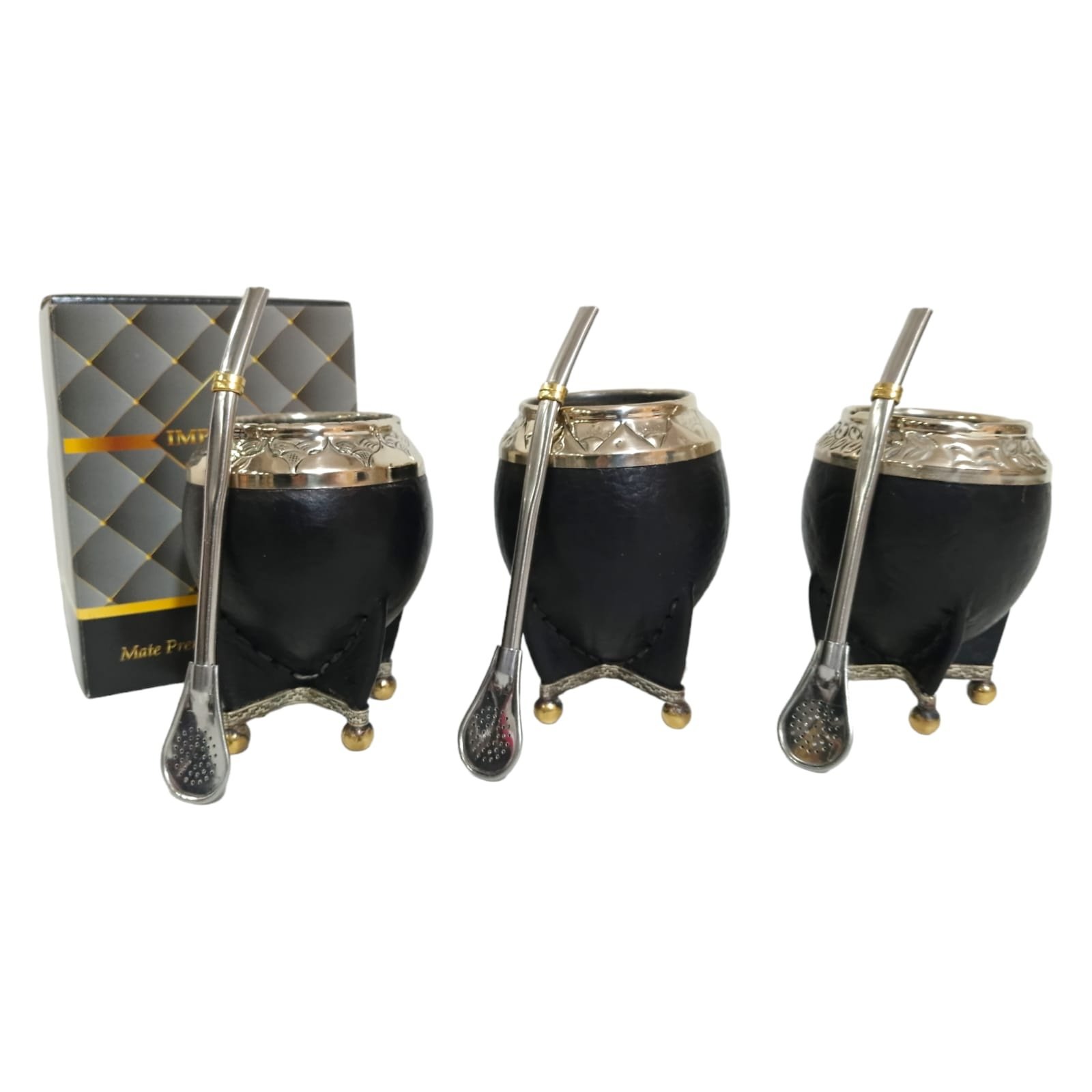 Set de Mate Imperial con Virola y Pie de Alpaca con Caja y Bombilla – Raíces Criollas