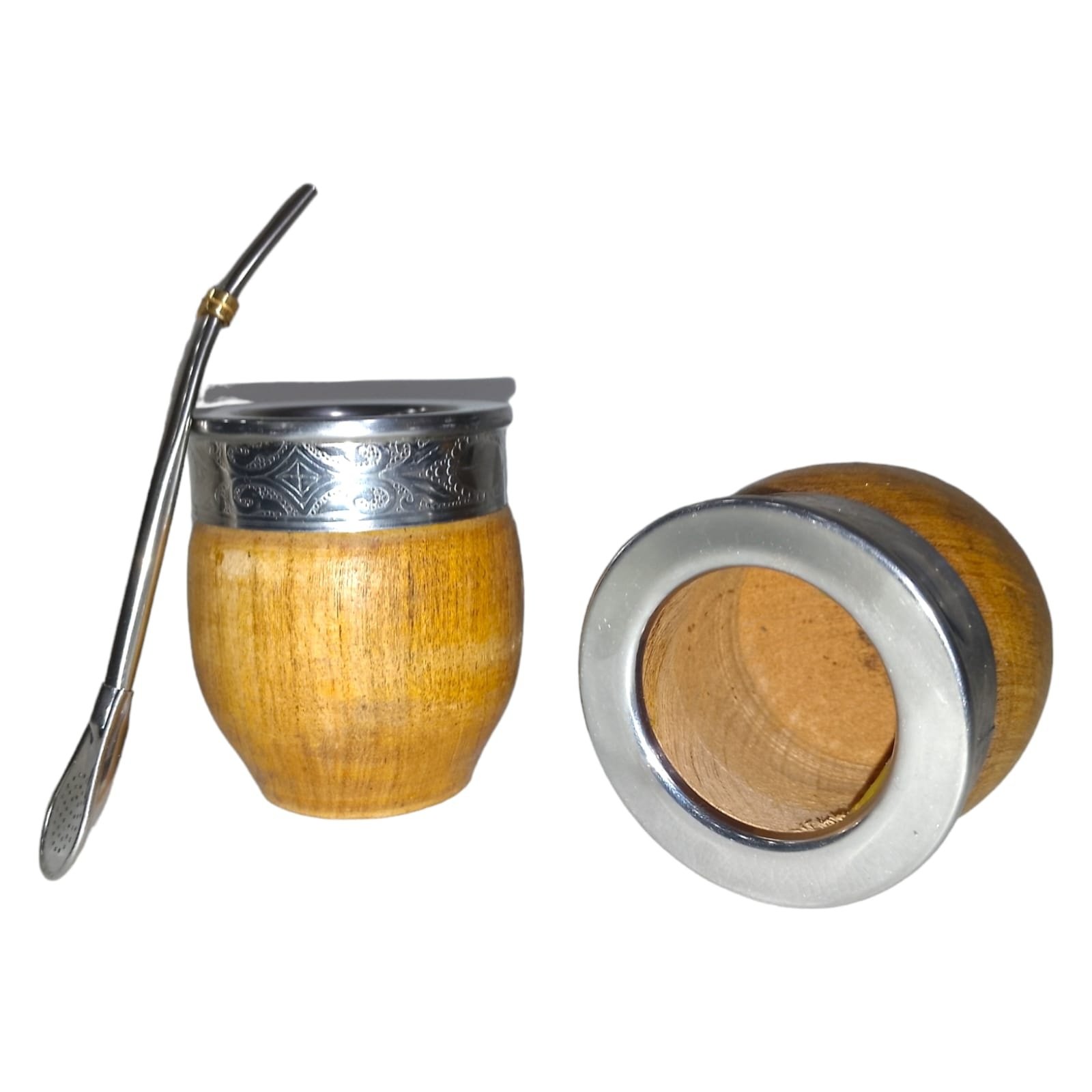 SET DE MATE IMPERIAL DE MADERA CON VIROLA DE ACERO COM034 - Imagen 5