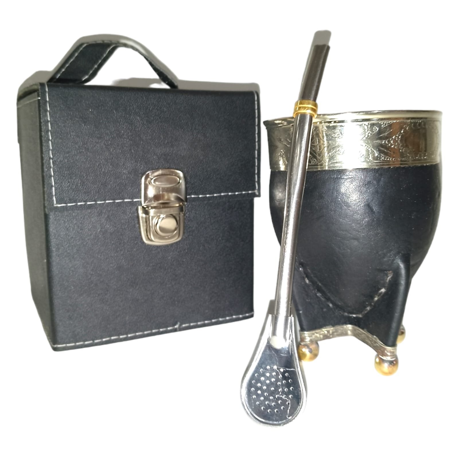 Set de Mate Imperial con Alpaca en Caja y Bombilla – Raíces Criollas
