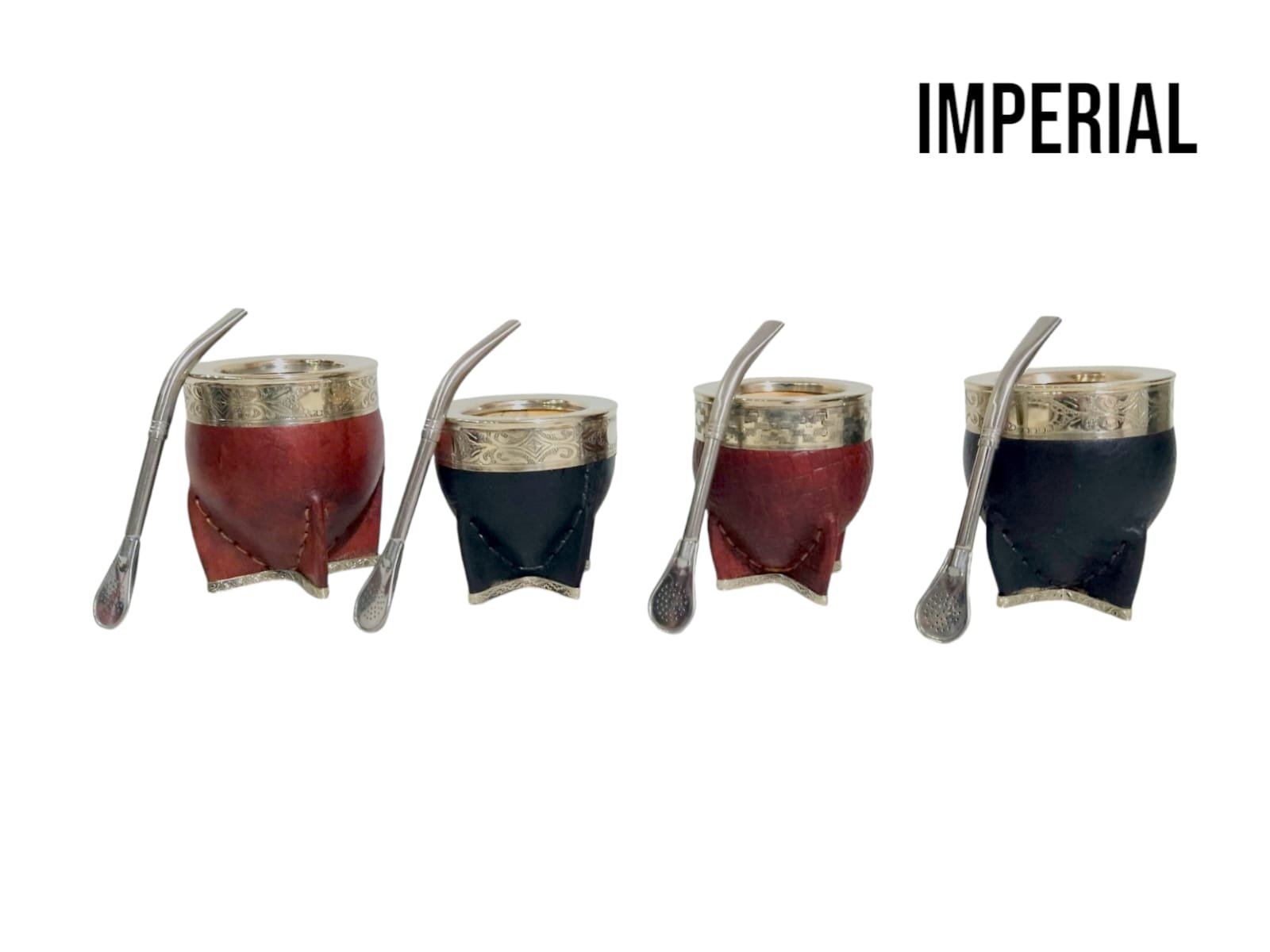 SET DE MATE IMPERIAL CON VIROLA ALPACA Y BOMBILLA DE ACERO COM037 - Imagen 2