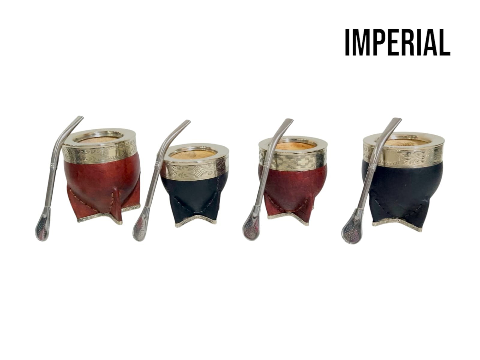 SET DE MATE IMPERIAL CON VIROLA ALPACA Y BOMBILLA DE ACERO COM037 - Imagen 3