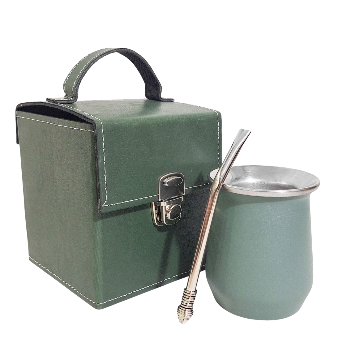 SET DE MATE DE ACERO CON CAJA SET041AV