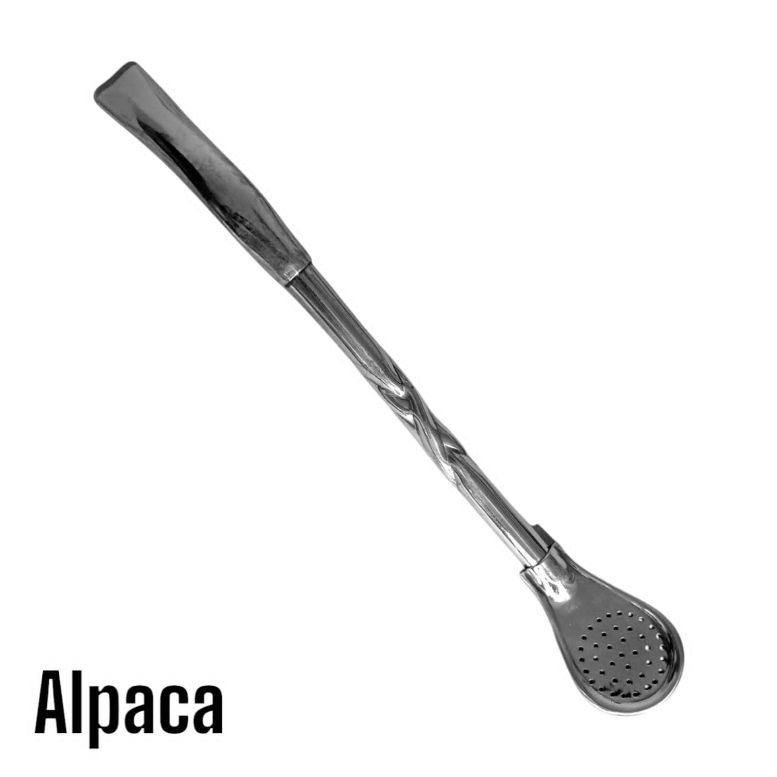 BOMBILLA PICO DE LORO ALPACA CINCELADA BOM005B - Imagen 3