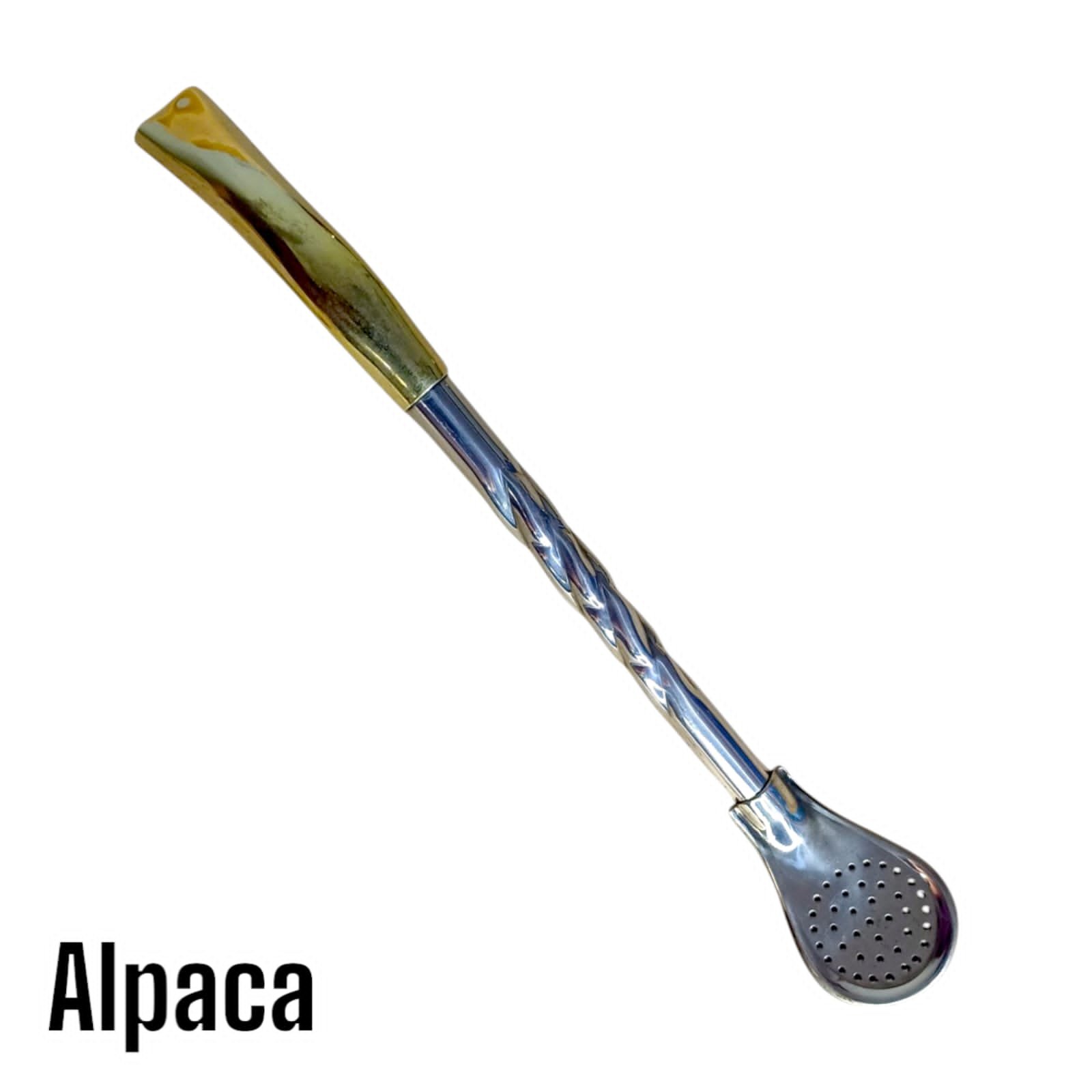 BOMBILLA PICO DE LORO ALPACA CINCELADA BOM005B