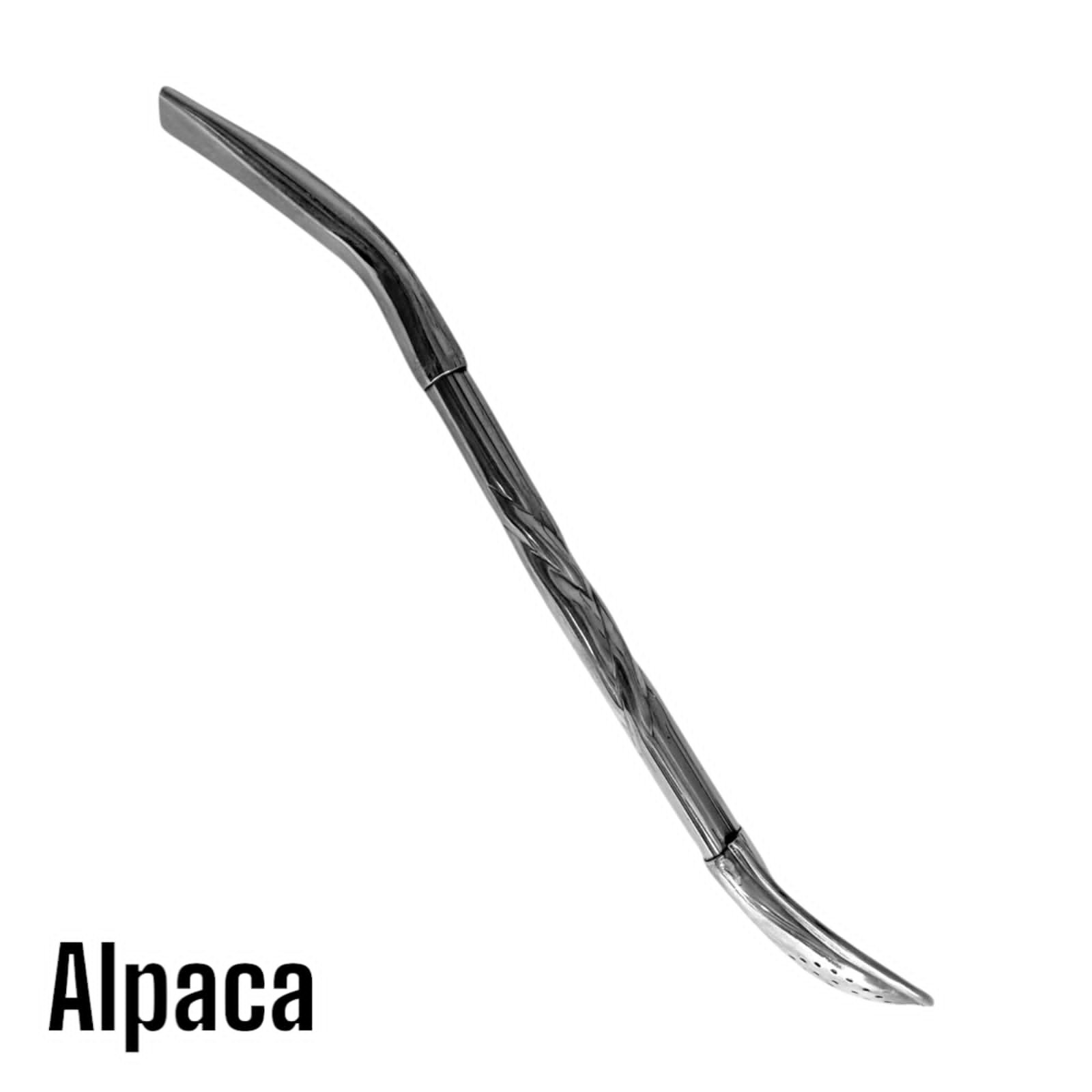 BOMBILLA PICO DE LORO ALPACA CINCELADA BOM005B - Imagen 4