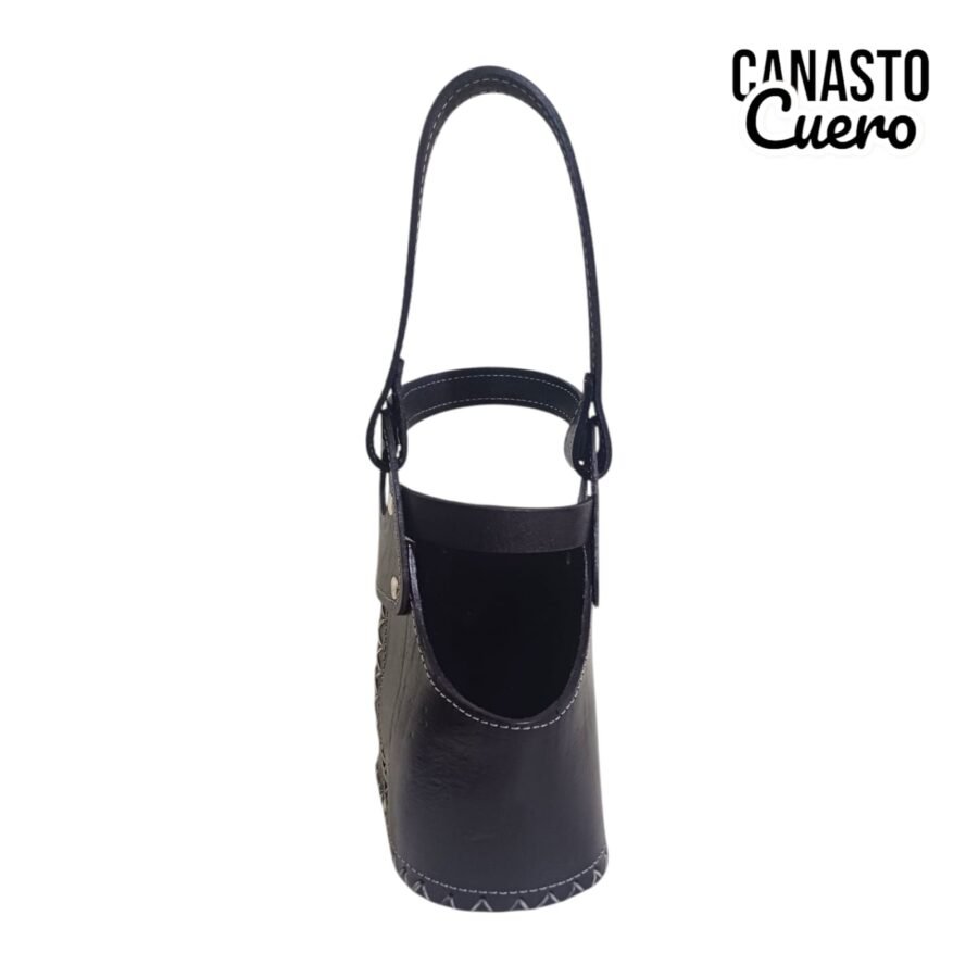 CANASTO DE CUERO MEDIA LUNA BAG105G - Imagen 6
