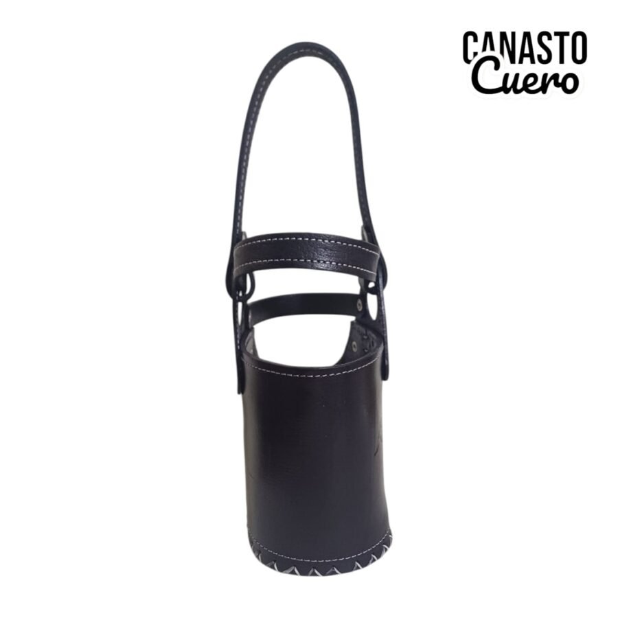 CANASTO DE CUERO MEDIA LUNA BAG105G - Imagen 5