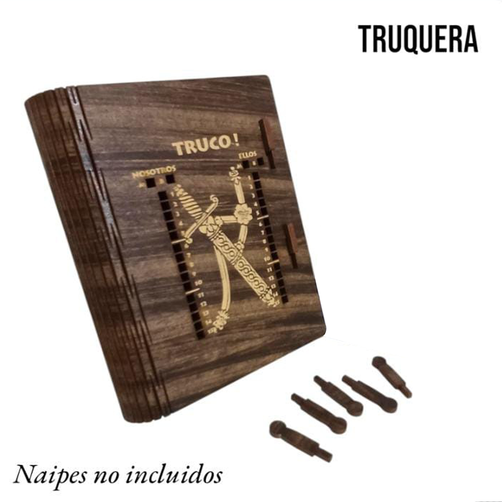 TRUQUERA GRABADA LASER NO INCLUYE  NAIPES MAD321S