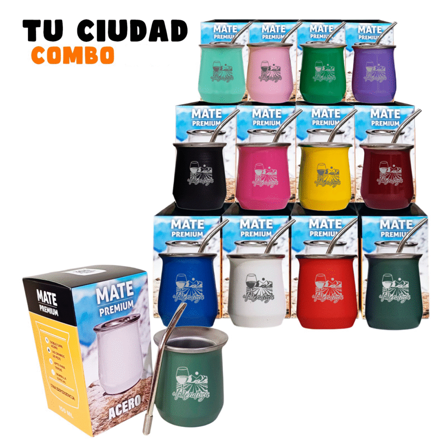 SET DE MATE- ACERO TERMICO- BOX- PROMO101 - Imagen 5