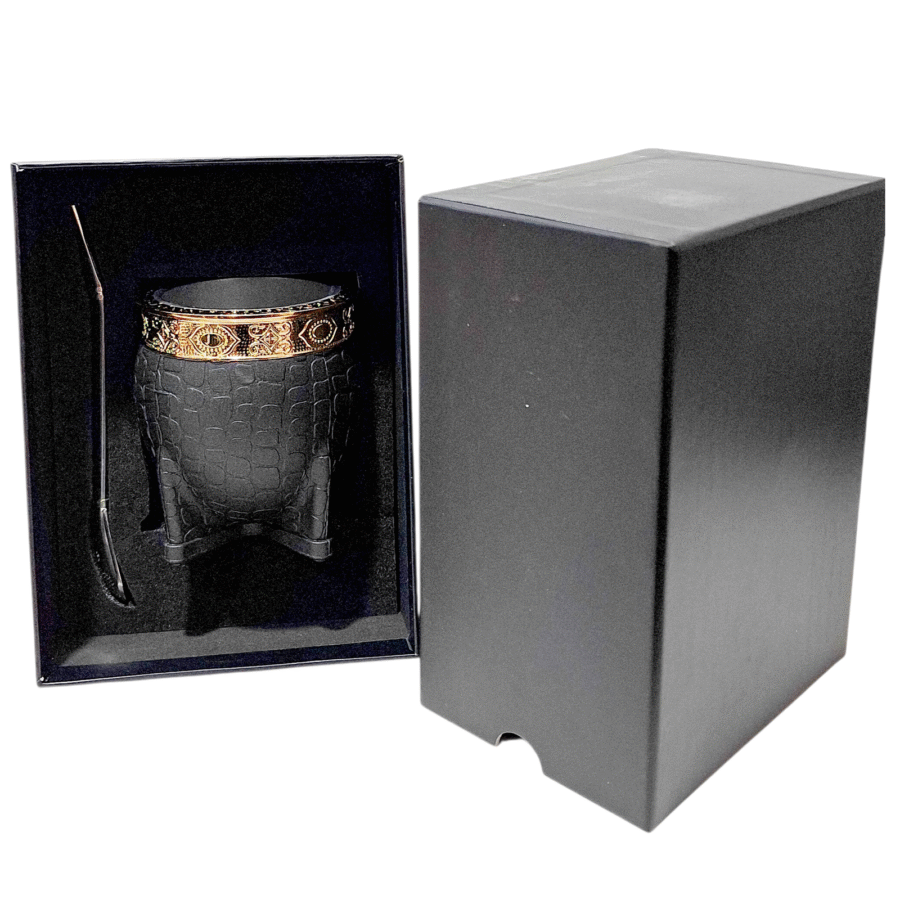 SET MATE IMPERIAL ACERO GUARDIAN  PREMIUM EN CAJA C/ BOMBILLA DE ACERO  SET004C - Imagen 2