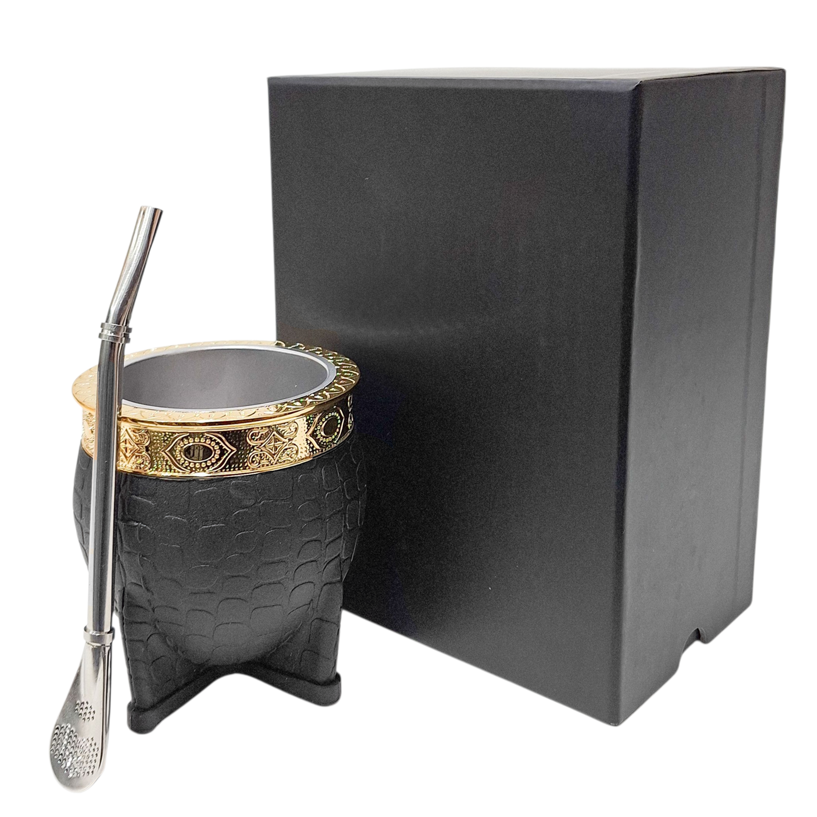 SET MATE IMPERIAL ACERO GUARDIAN  PREMIUM EN CAJA C/ BOMBILLA DE ACERO  SET004C