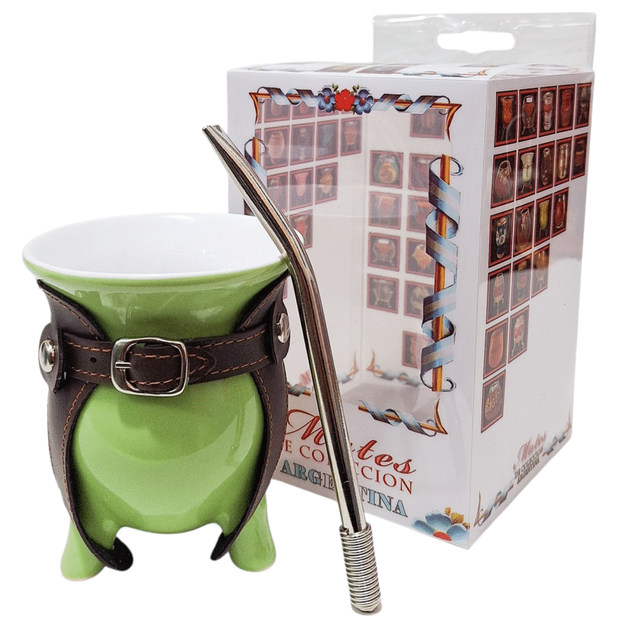 SET DE MATE CERAMICA CON CAJA Y BOMBILLA SET069 - Imagen 3