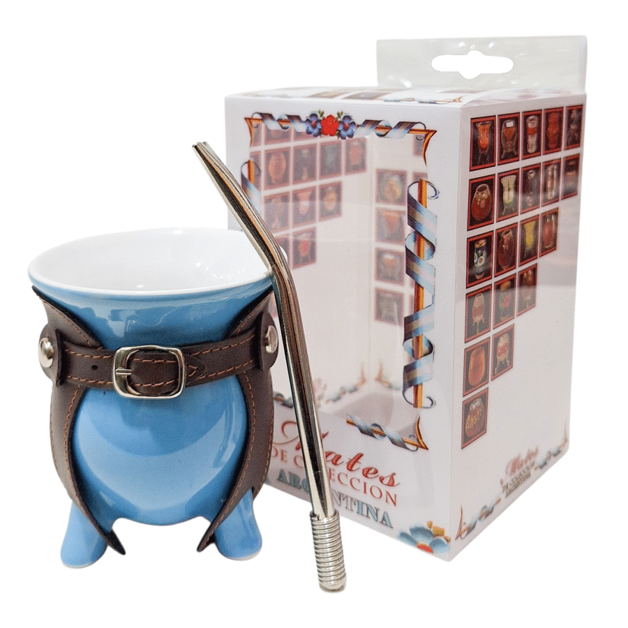 SET DE MATE CERAMICA CON CAJA Y BOMBILLA SET069 - Imagen 2