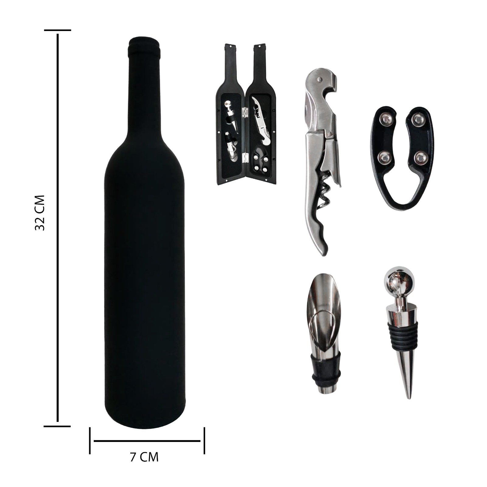 SET DE VINO- 4 PZAS- GRANDE ASC002