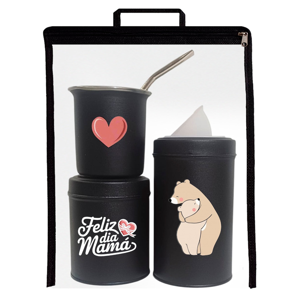 SET DE MATE-BOLSA DE CRISTAL C/LATAS-SET403S3