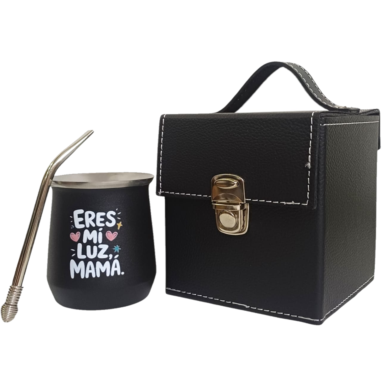 SET DE MATE DE ACERO CON CAJA SET041LDTS