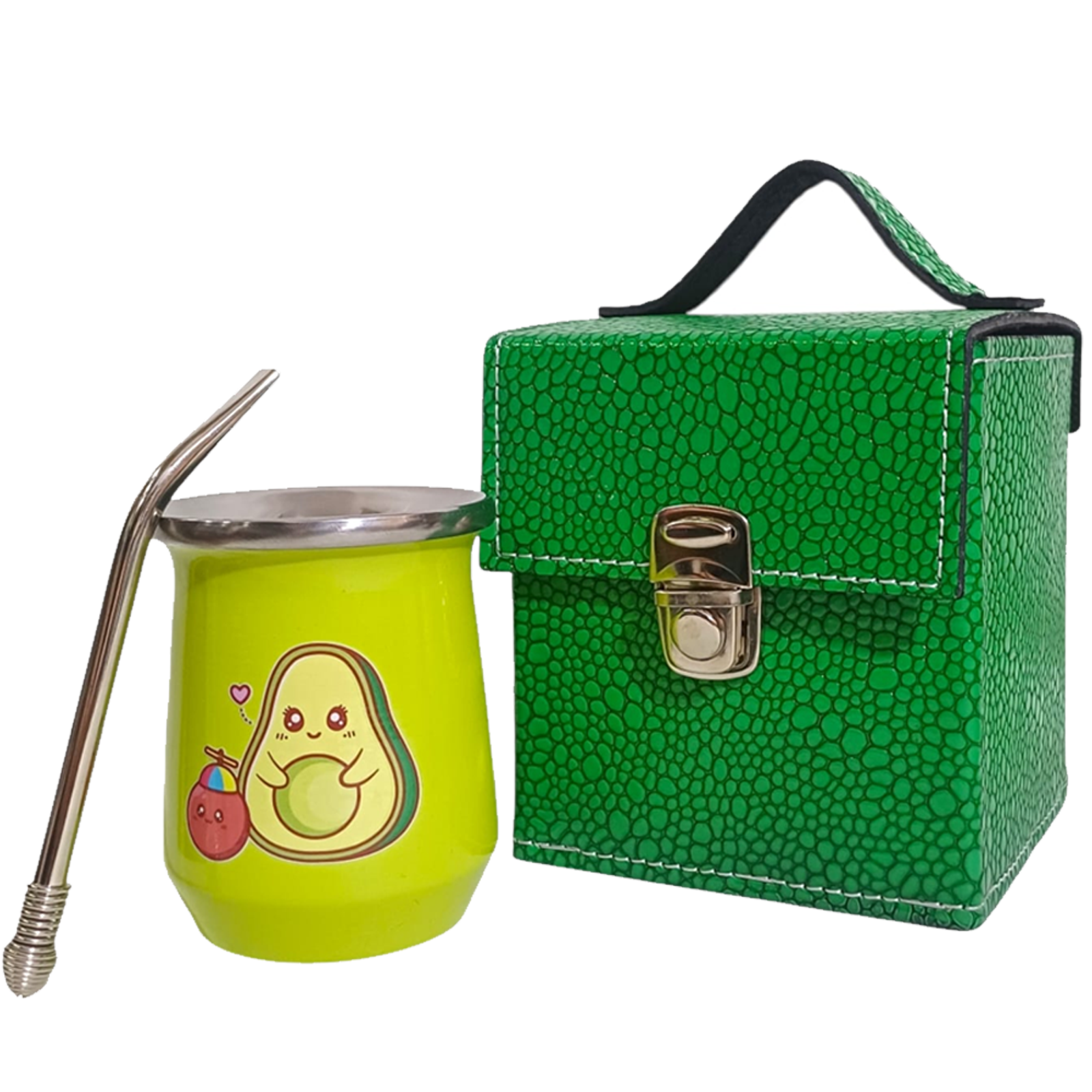SET DE MATE DE ACERO CON CAJA SET041SDTF