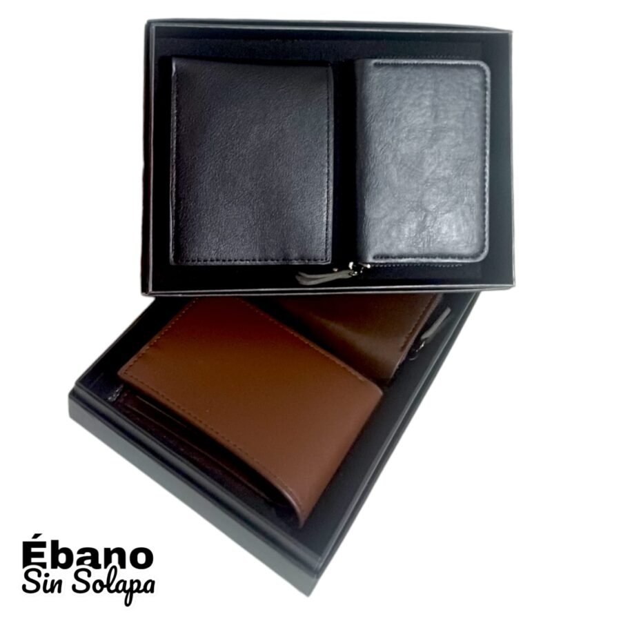 SET DE BILLETERA S/VOLANTE  Y TARJETERO DE HOMBRE EN CAJA SET612L - Imagen 2