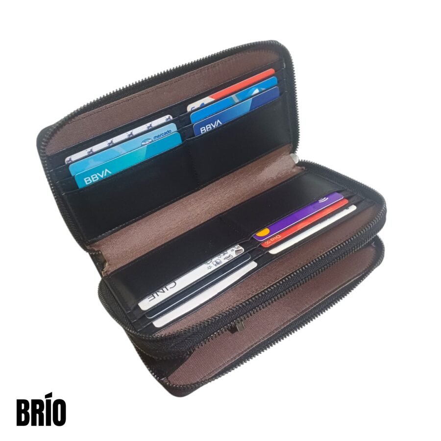 BILLETERA DE HOMBRE BRÍO -NEGRO BID301L - Imagen 6