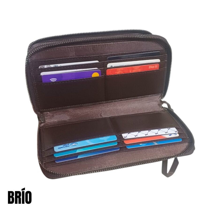 BILLETERA DE HOMBRE BRÍO -CHOCOLATE BID301V - Imagen 6