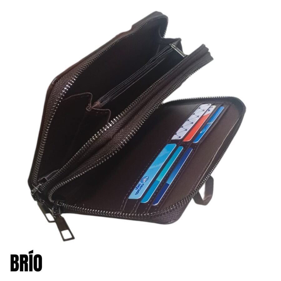 BILLETERA DE HOMBRE BRÍO -CHOCOLATE BID301V - Imagen 7