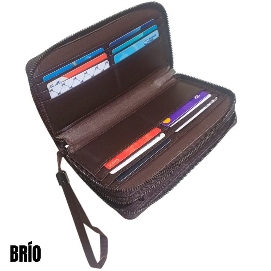 BILLETERA DE HOMBRE BRÍO -CHOCOLATE BID301V - Imagen 9
