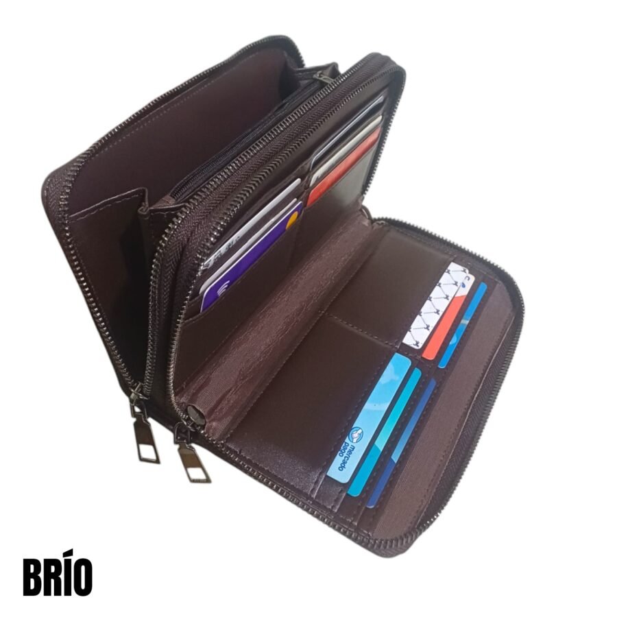 BILLETERA DE HOMBRE BRÍO -CHOCOLATE BID301V - Imagen 11