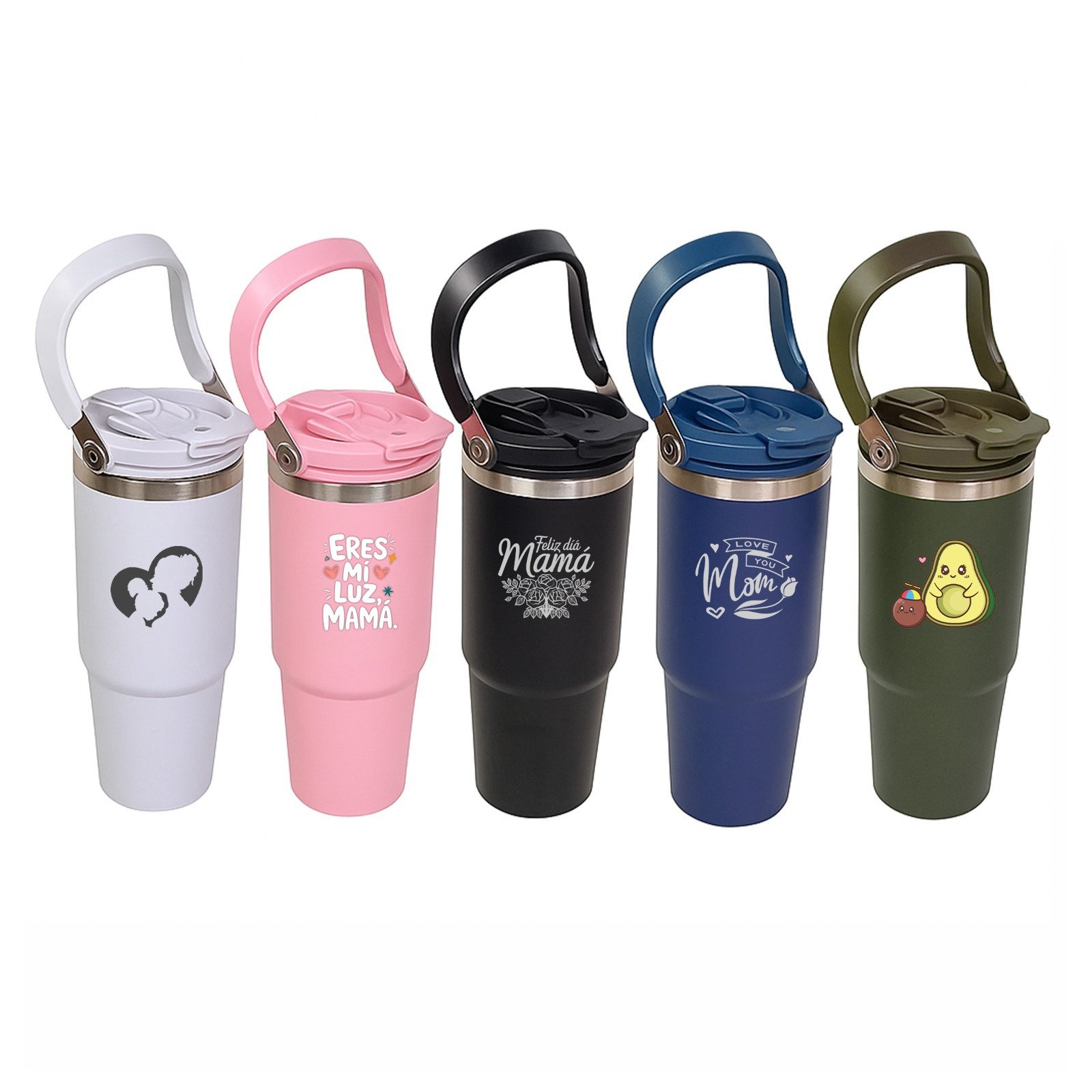 Vaso Térmico Doble Boquilla con Manija 900ml - Imagen 2