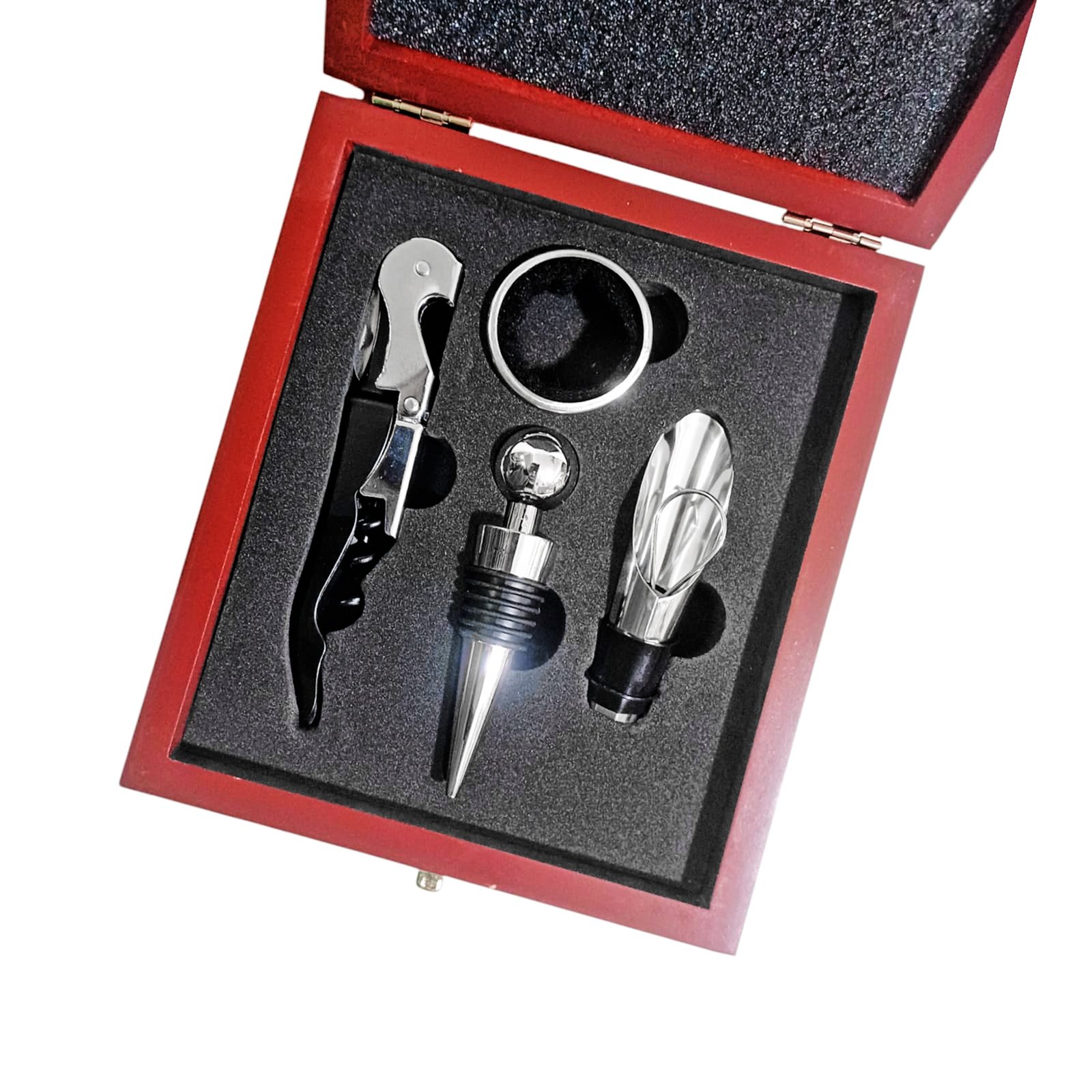 CAJA CUADRADA DE ACCESORIO DE VINO ASC011