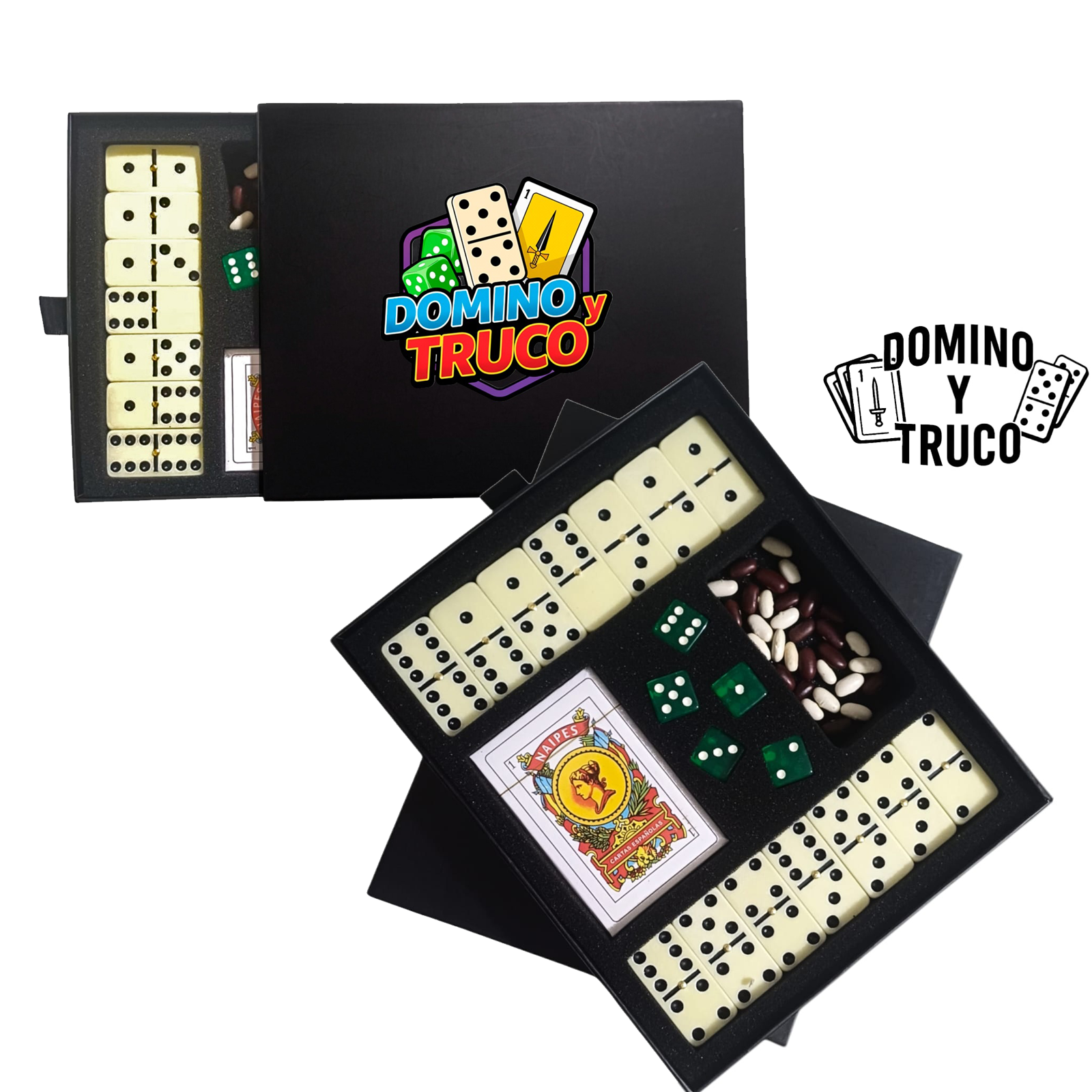 JUEGO DE DOMINO Y NAIPE CON  POROTOS SET067DUV